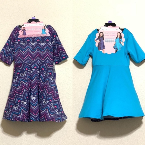 Sweet Heart Rose Other - Sweet Heart Rose Girls Reversible Dress 2 Pack